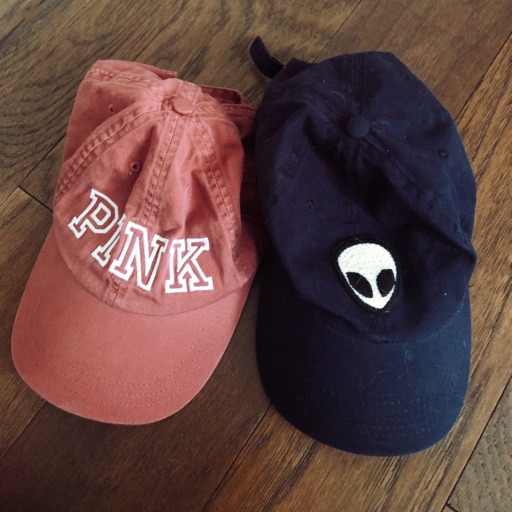 pink and brandy melville hat bundle